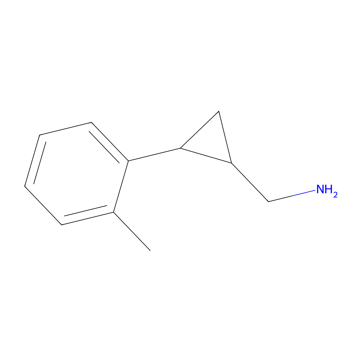 [2-(2-Methylphenyl)cyclopropyl]methanamine molecular structure, CAS 1225478-58-9