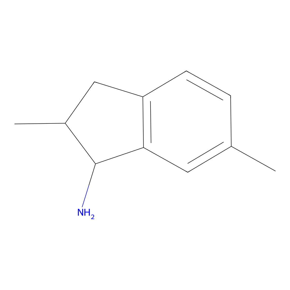2,3-Dihydro-2,6-dimethyl-1H-inden-1-amine molecular structure, CAS 1225478-65-8