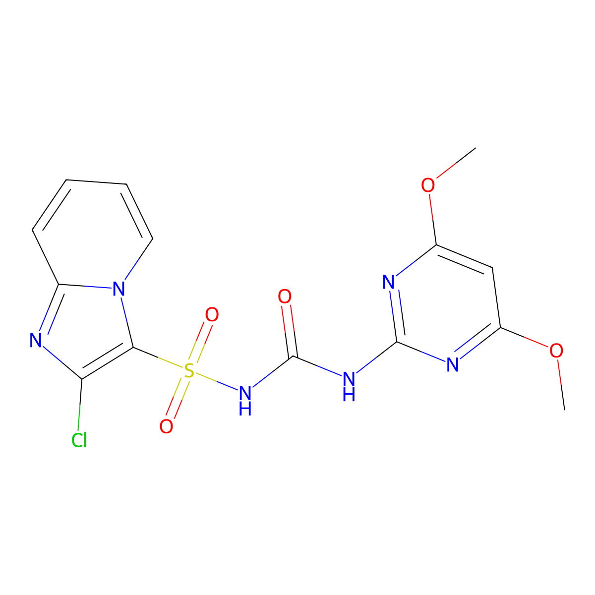 Imazosulfuron molecular structure, CAS 122548-33-8