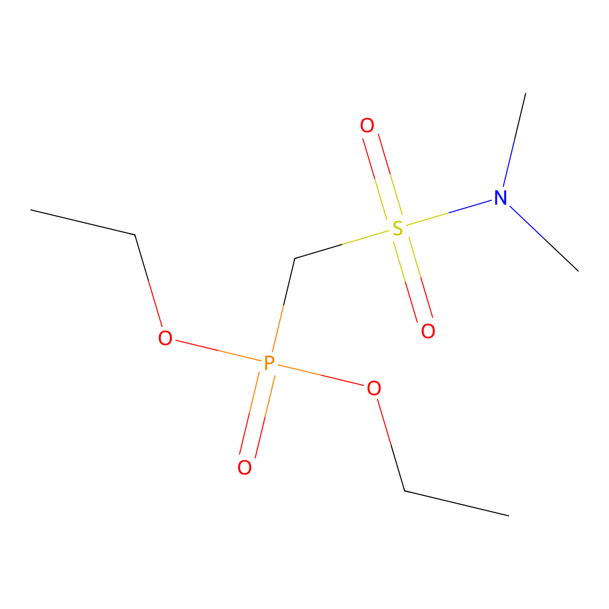 Diethyl [(N,N-Dimethylsulfamoyl)methyl]phosphonate molecular structure, CAS 122548-75-8