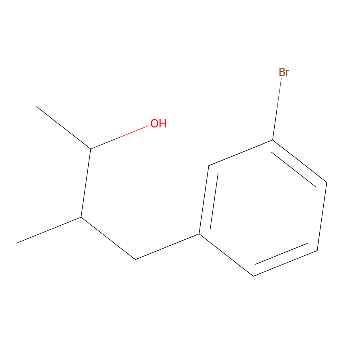 4-(3-Bromophenyl)-3-methylbutan-2-ol molecular structure, CAS 1225486-54-3