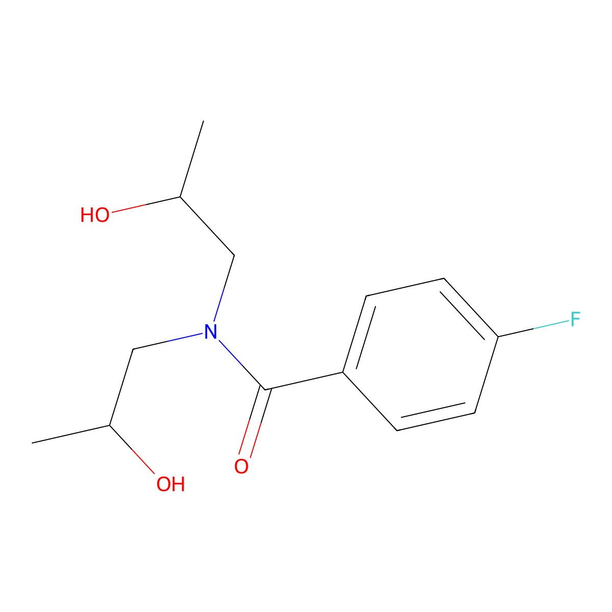 4-Fluoro-N,N-bis(2-hydroxypropyl)benzamide molecular structure, CAS 1225487-26-2