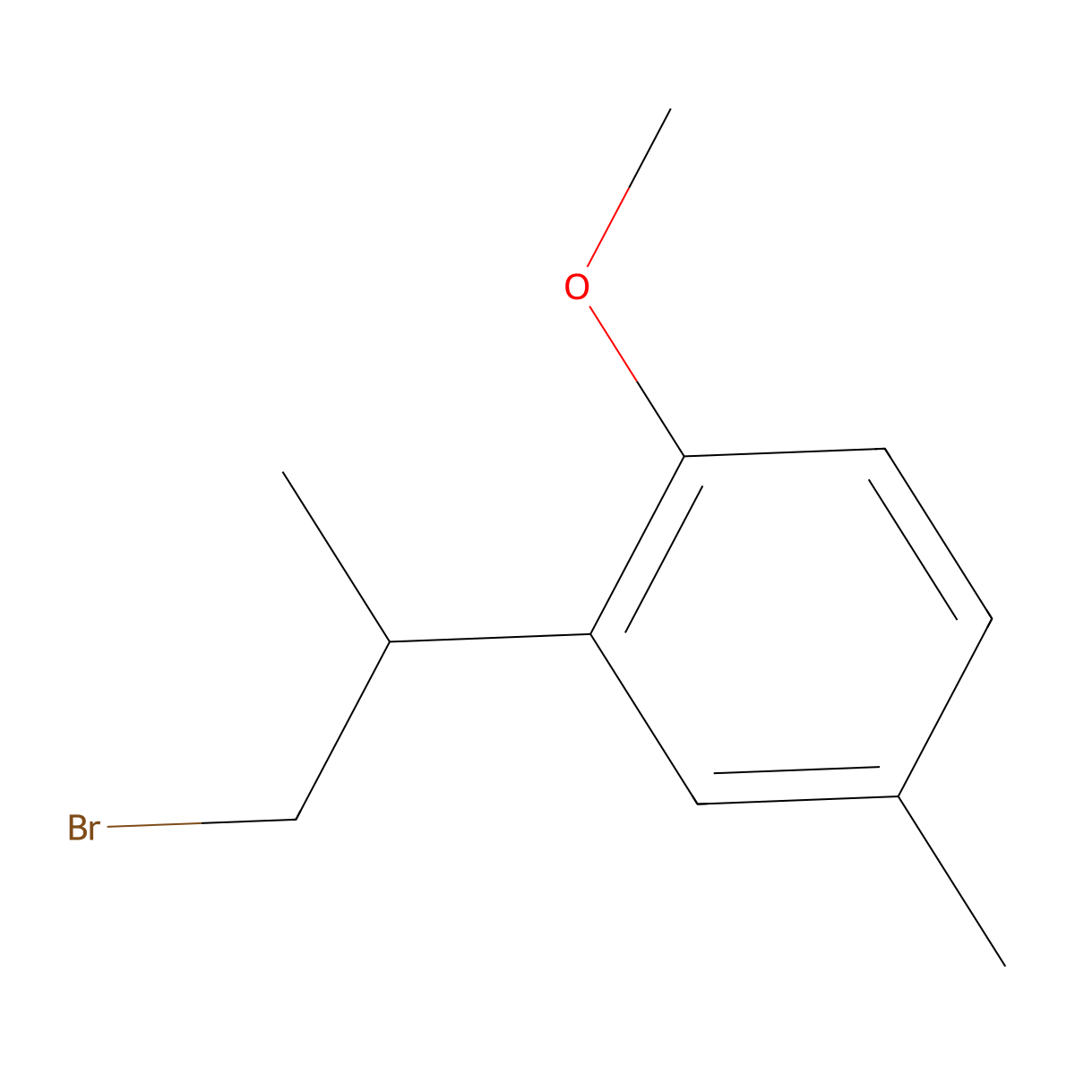 2-(1-Bromopropan-2-yl)-1-methoxy-4-methylbenzene molecular structure, CAS 1225488-34-5