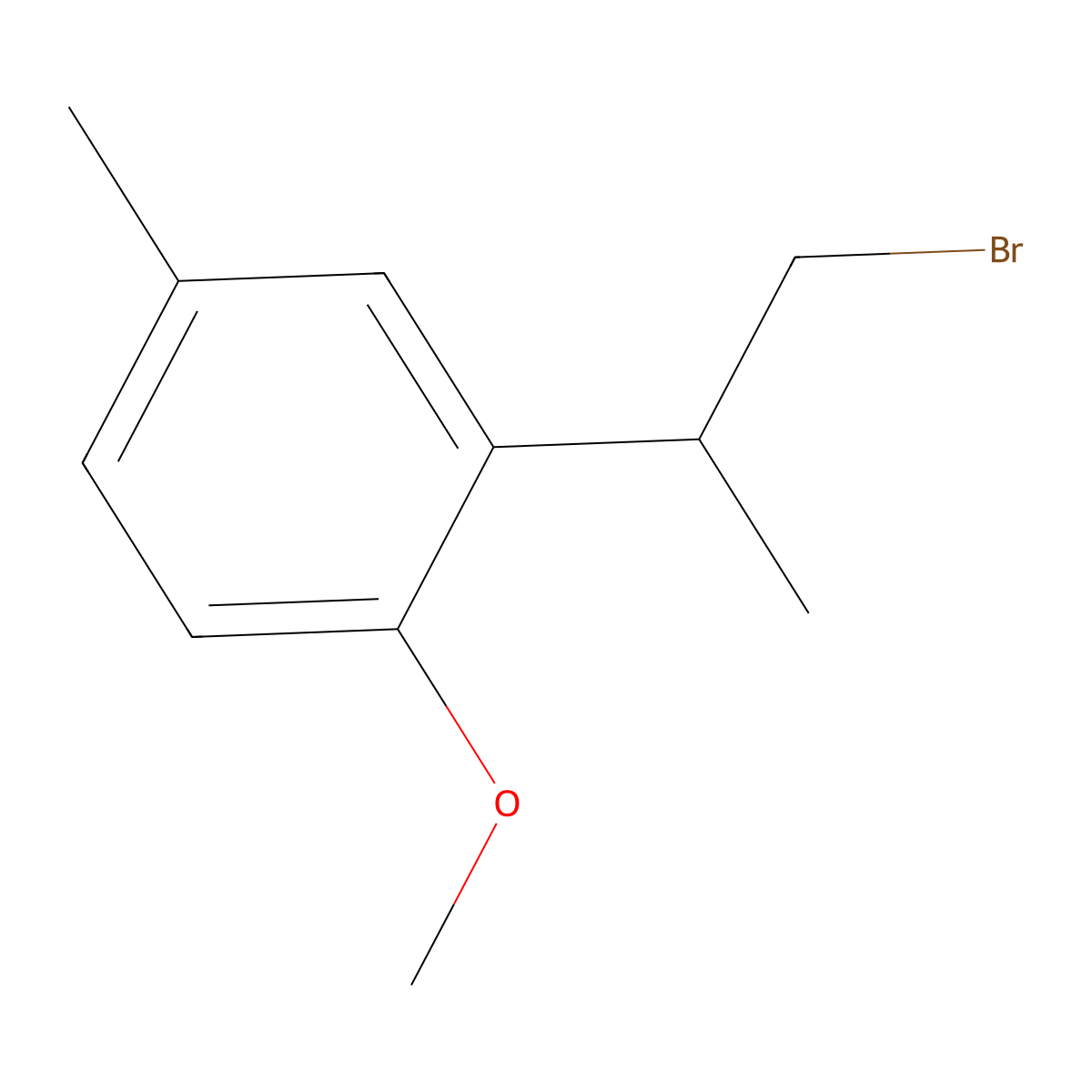 2-(1-Bromopropan-2-yl)-1-methoxy-4-methylbenzene molecular structure, CAS 1225488-34-5