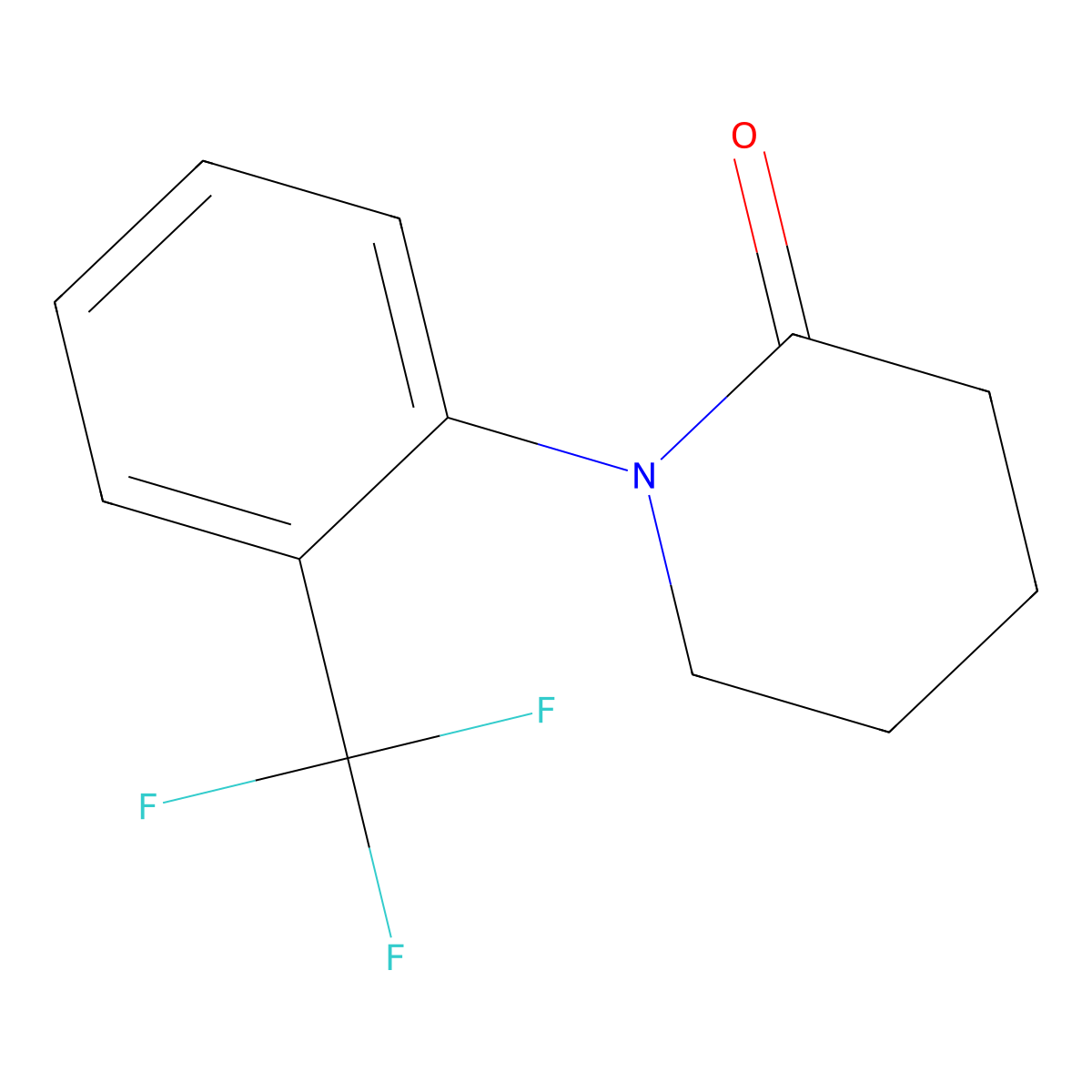 1-(2-(Trifluoromethyl)phenyl)piperidin-2-one molecular structure, CAS 1225488-59-4