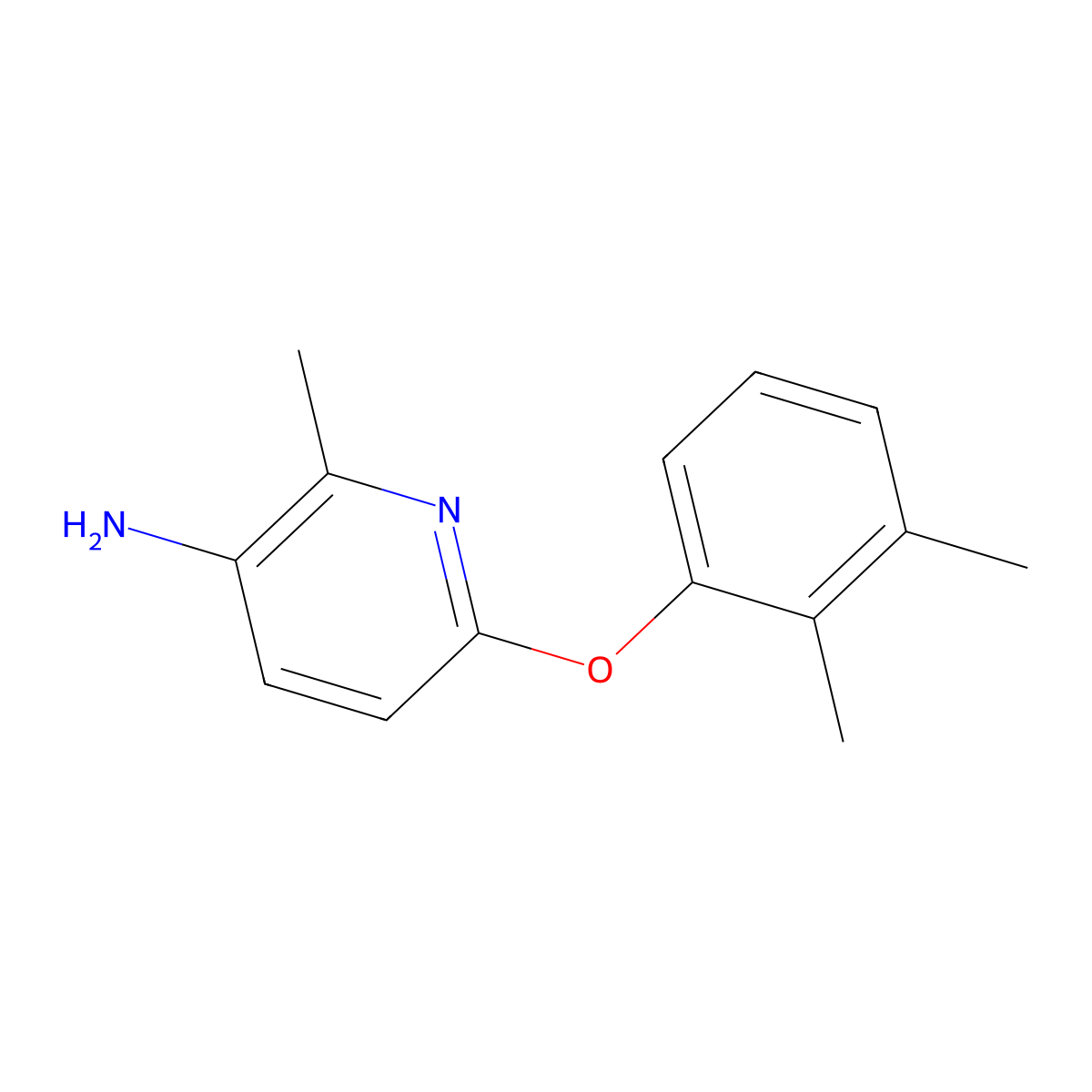 6-(2,3-Dimethylphenoxy)-2-methylpyridin-3-amine molecular structure, CAS 1225489-98-4