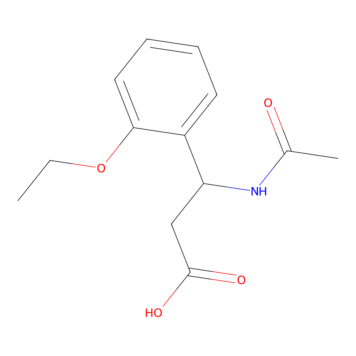 3-Acetamido-3-(2-ethoxyphenyl)propanoic acid molecular structure, CAS 1225494-93-8