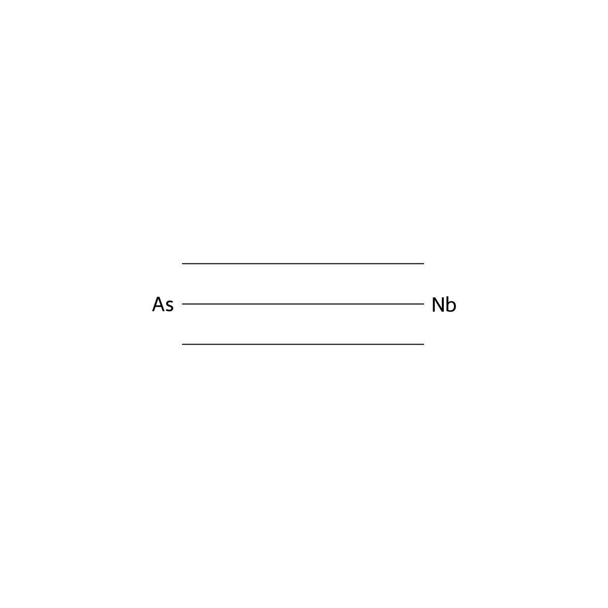 Niobium arsenide (NbAs) molecular structure, CAS 12255-08-2