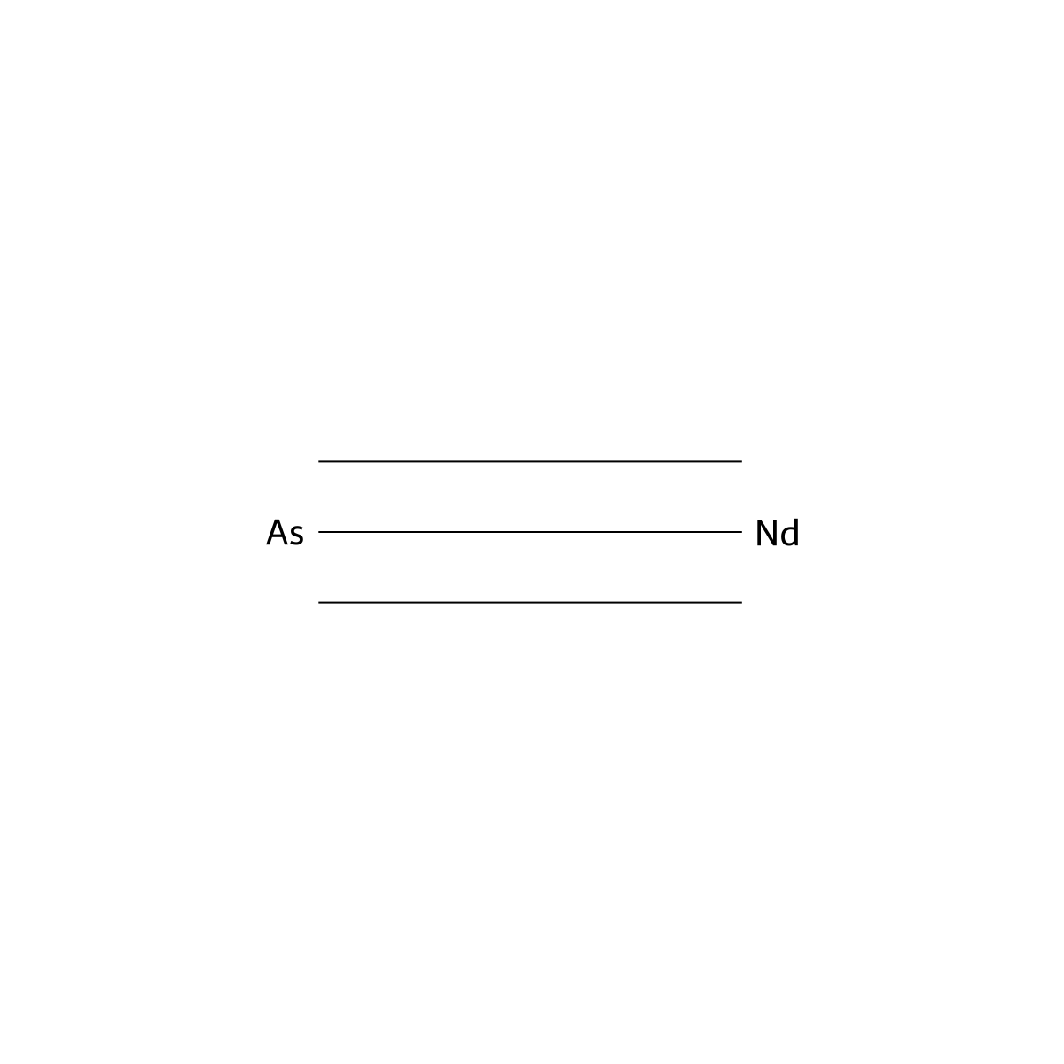 Neodymium arsenide (NdAs) molecular structure, CAS 12255-09-3