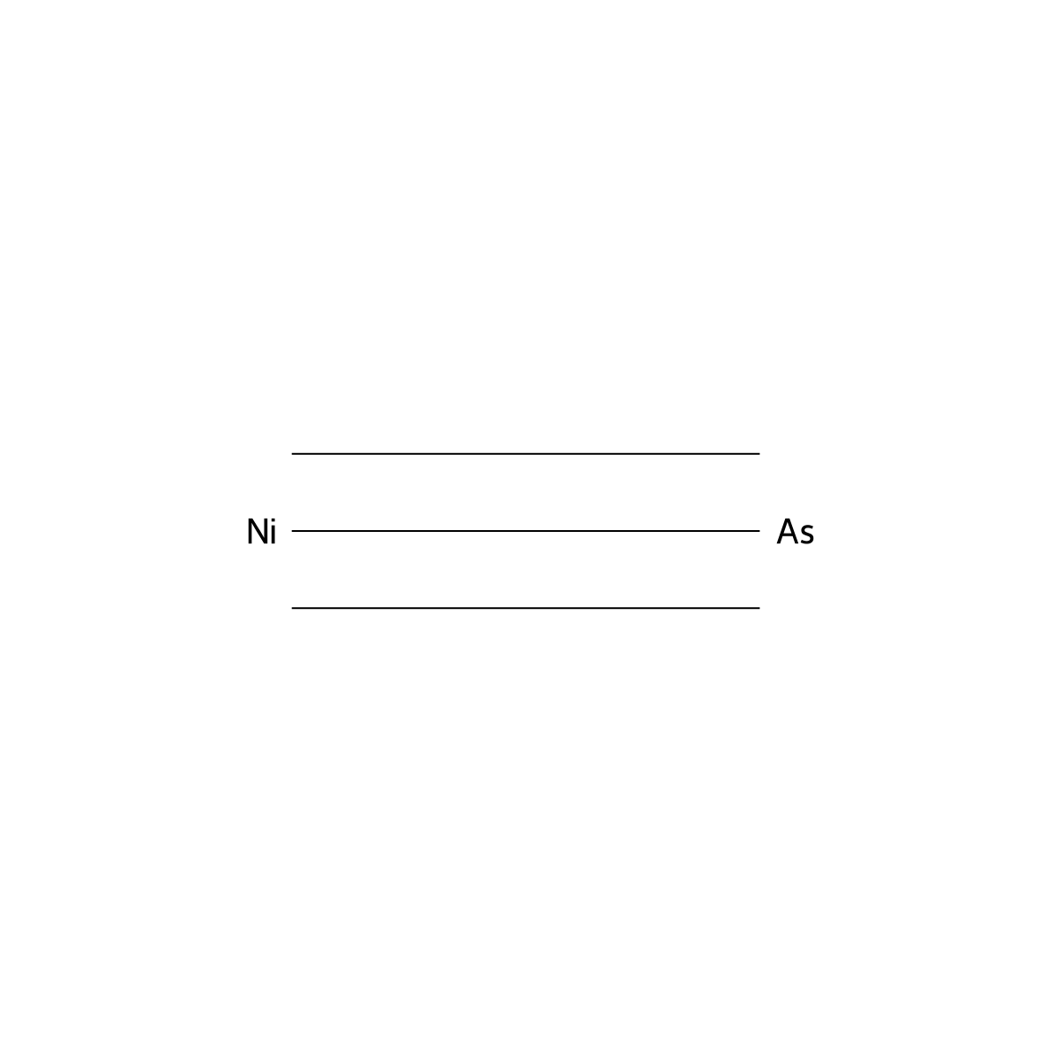 Nickel arsenide (NiAs) molecular structure, CAS 12255-80-0