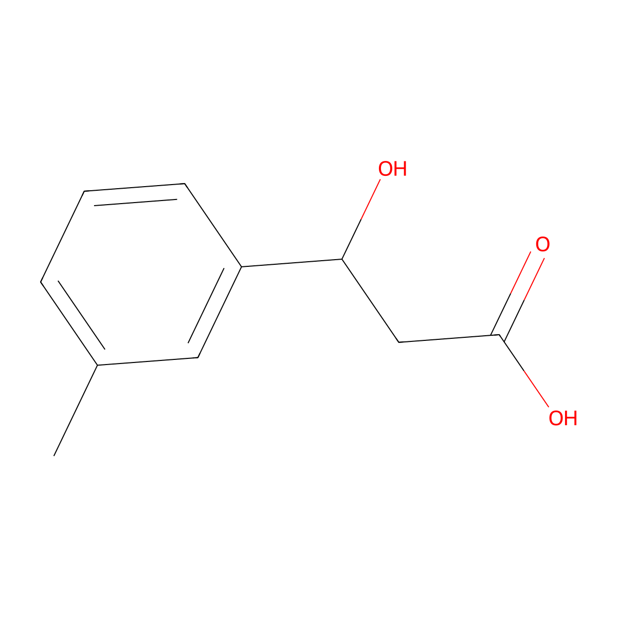 3-Hydroxy-3-(m-tolyl)propanoic acid molecular structure, CAS 1225500-11-7