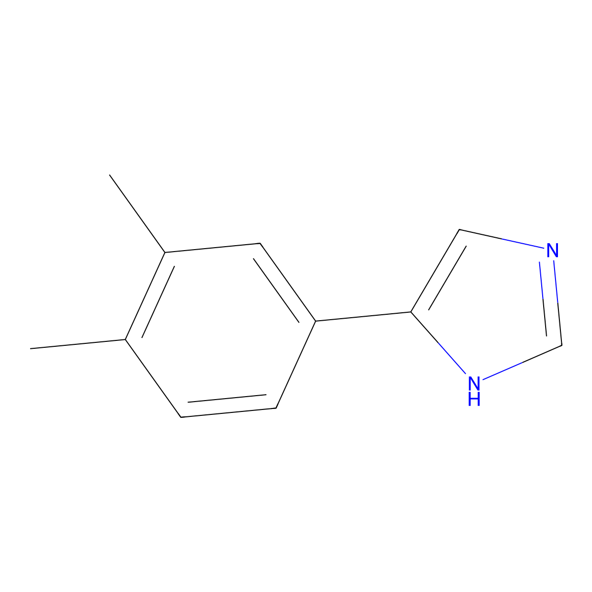 4-(3,4-dimethylphenyl)-1H-imidazole molecular structure, CAS 1225500-63-9