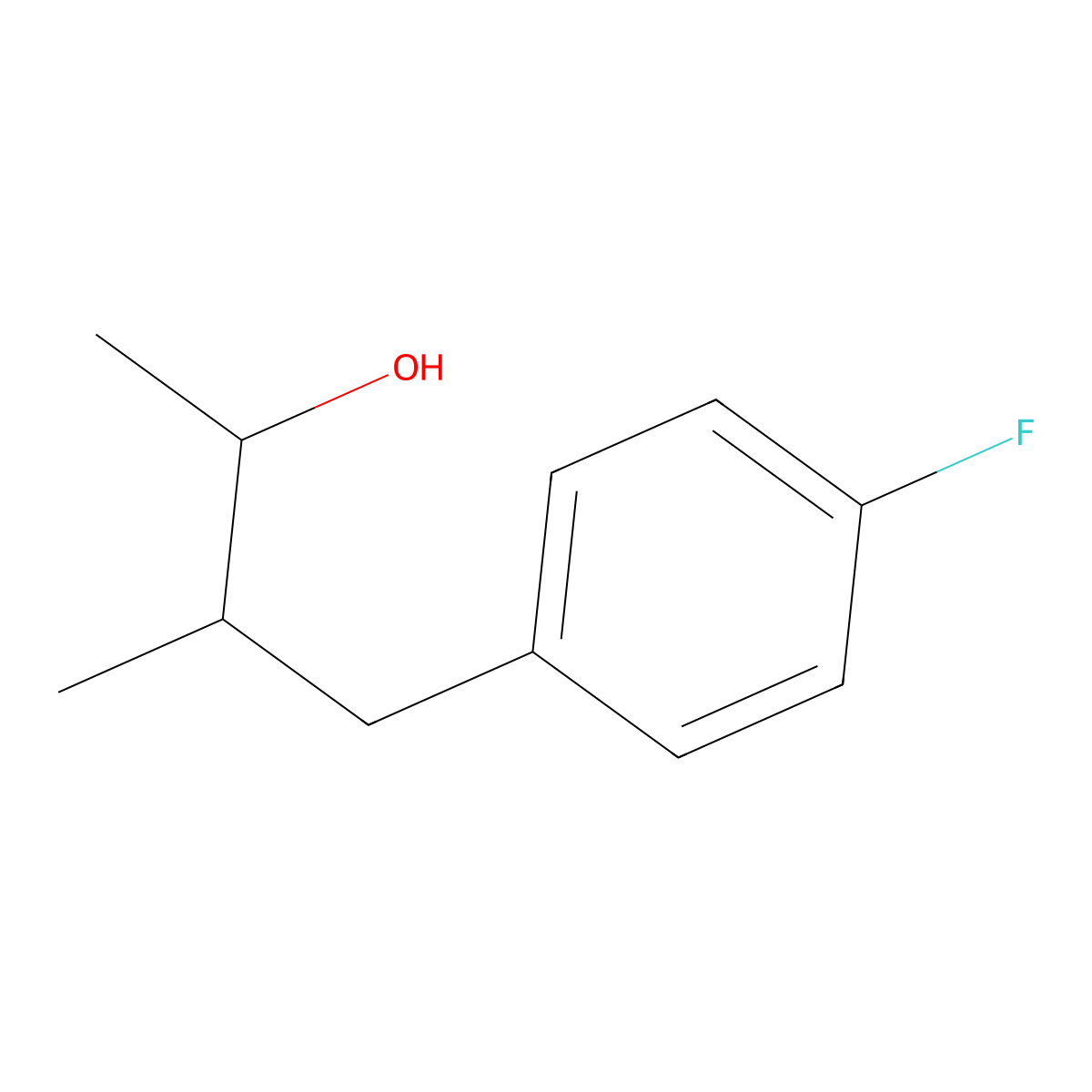 4-(4-Fluorophenyl)-3-methylbutan-2-ol molecular structure, CAS 1225501-53-0