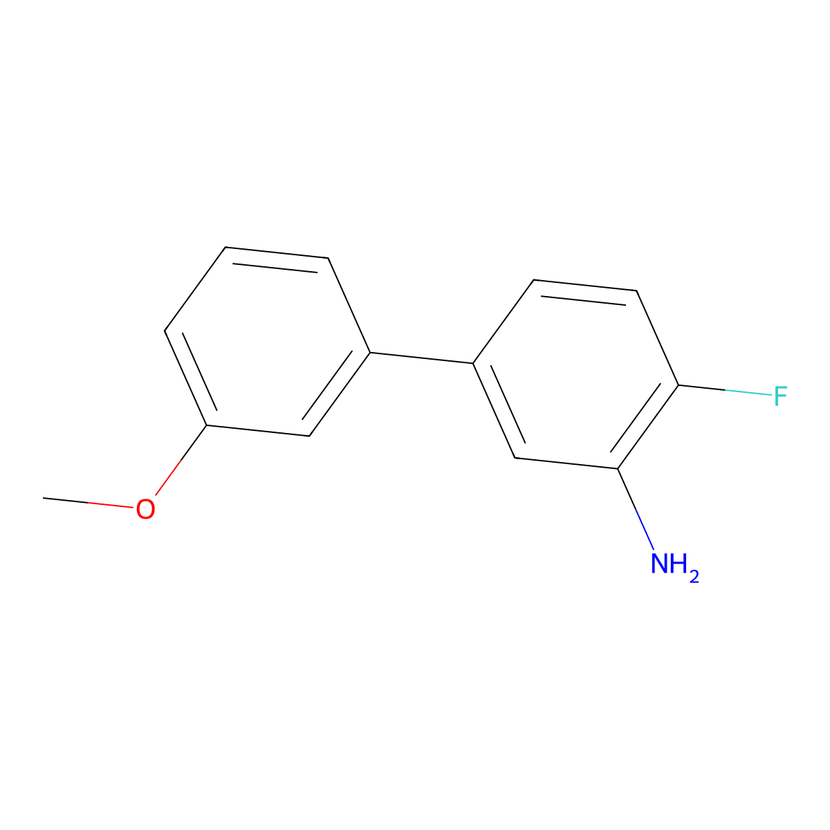2-Fluoro-5-(3-methoxyphenyl)aniline molecular structure, CAS 1225504-08-4