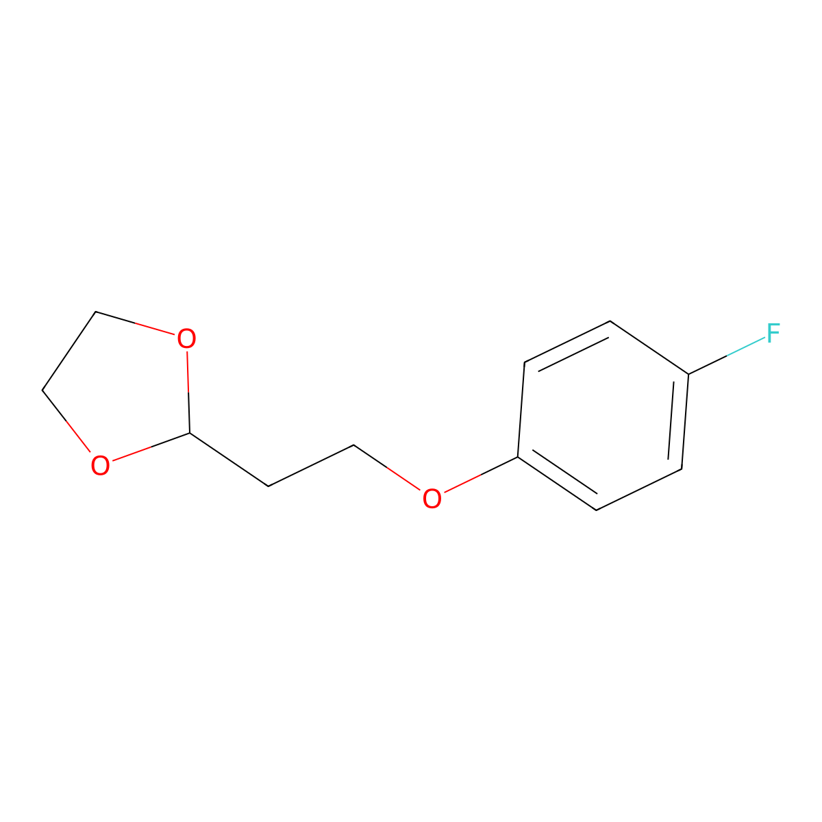 2-[2-(4-Fluoro-phenoxy)ethyl]1,3-dioxolane molecular structure, CAS 1225504-15-3