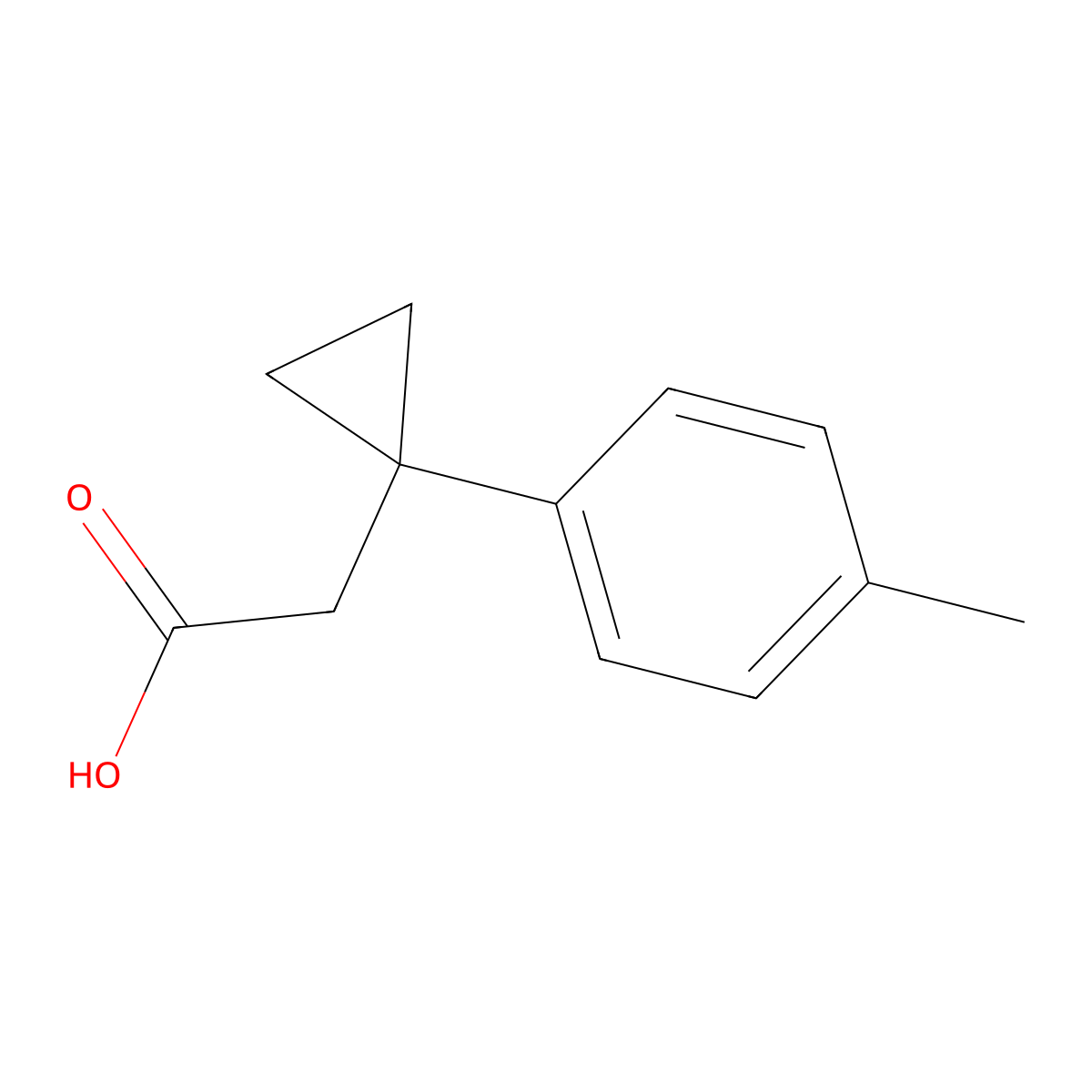 2-[1-(4-Methylphenyl)cyclopropyl]acetic acid molecular structure, CAS 1225504-30-2