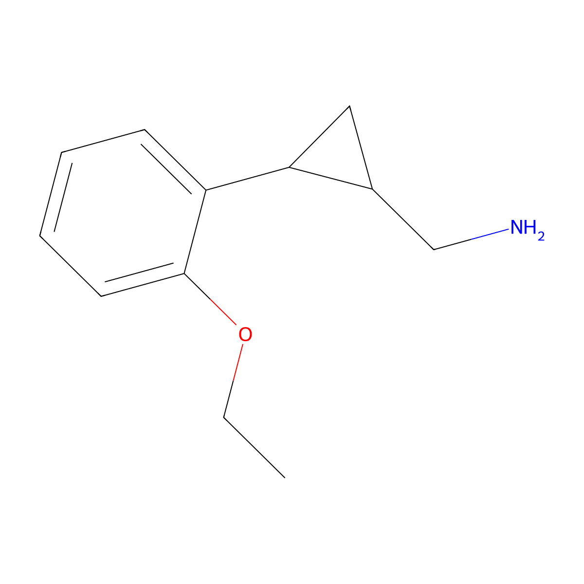 [2-(2-Ethoxyphenyl)cyclopropyl]methanamine molecular structure, CAS 1225505-48-5