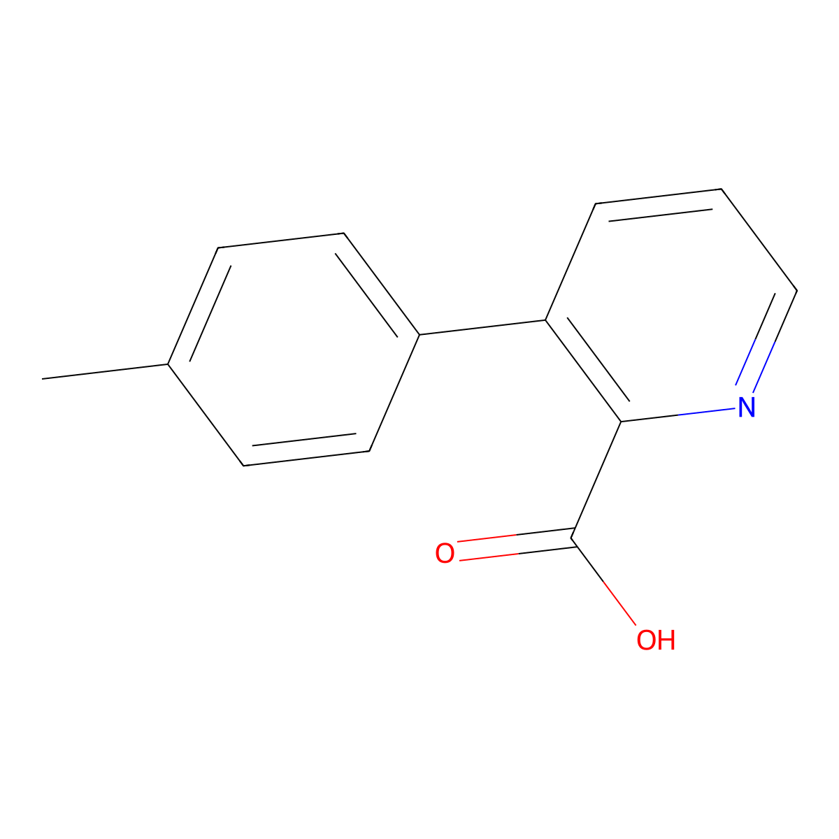 3-(4-Methylphenyl)picolinic acid molecular structure, CAS 1225506-25-1