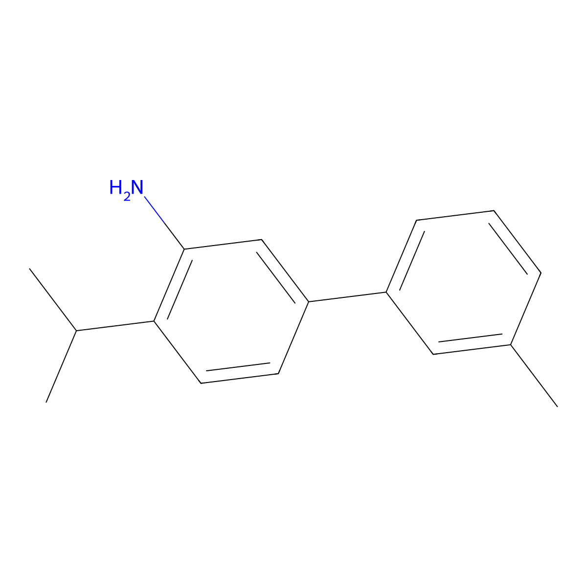 5-(3-Methylphenyl)-2-(propan-2-yl)aniline molecular structure, CAS 1225506-35-3