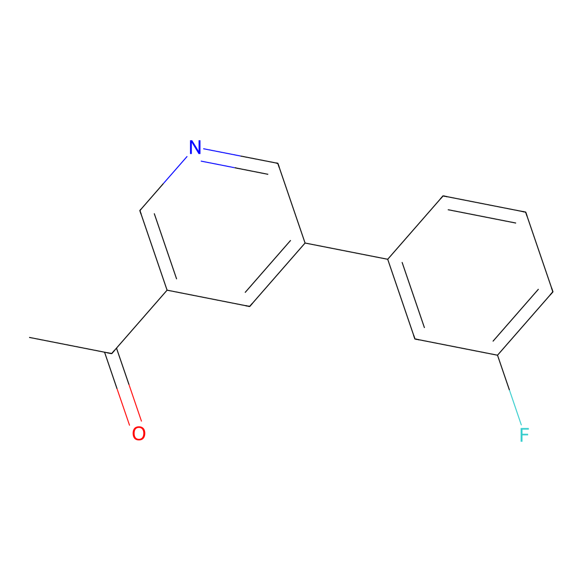 1-(5-(3-Fluorophenyl)pyridin-3-yl)ethanone molecular structure, CAS 1225508-26-8