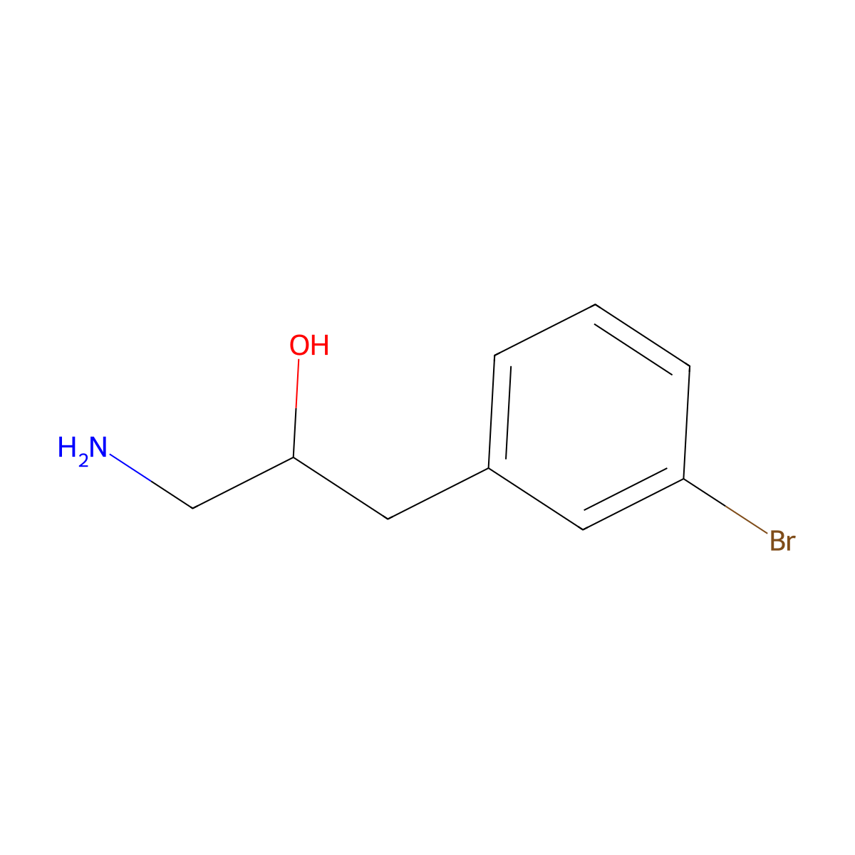 1-Amino-3-(3-bromophenyl)propan-2-ol molecular structure, CAS 1225508-70-2