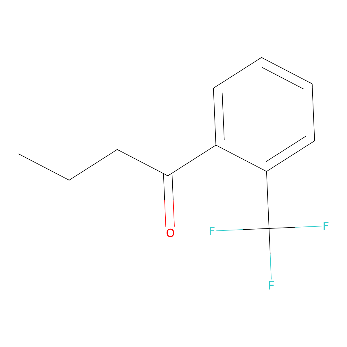 1-(2-Trifluoromethyl-phenyl)-butan-1-one molecular structure, CAS 1225510-91-7