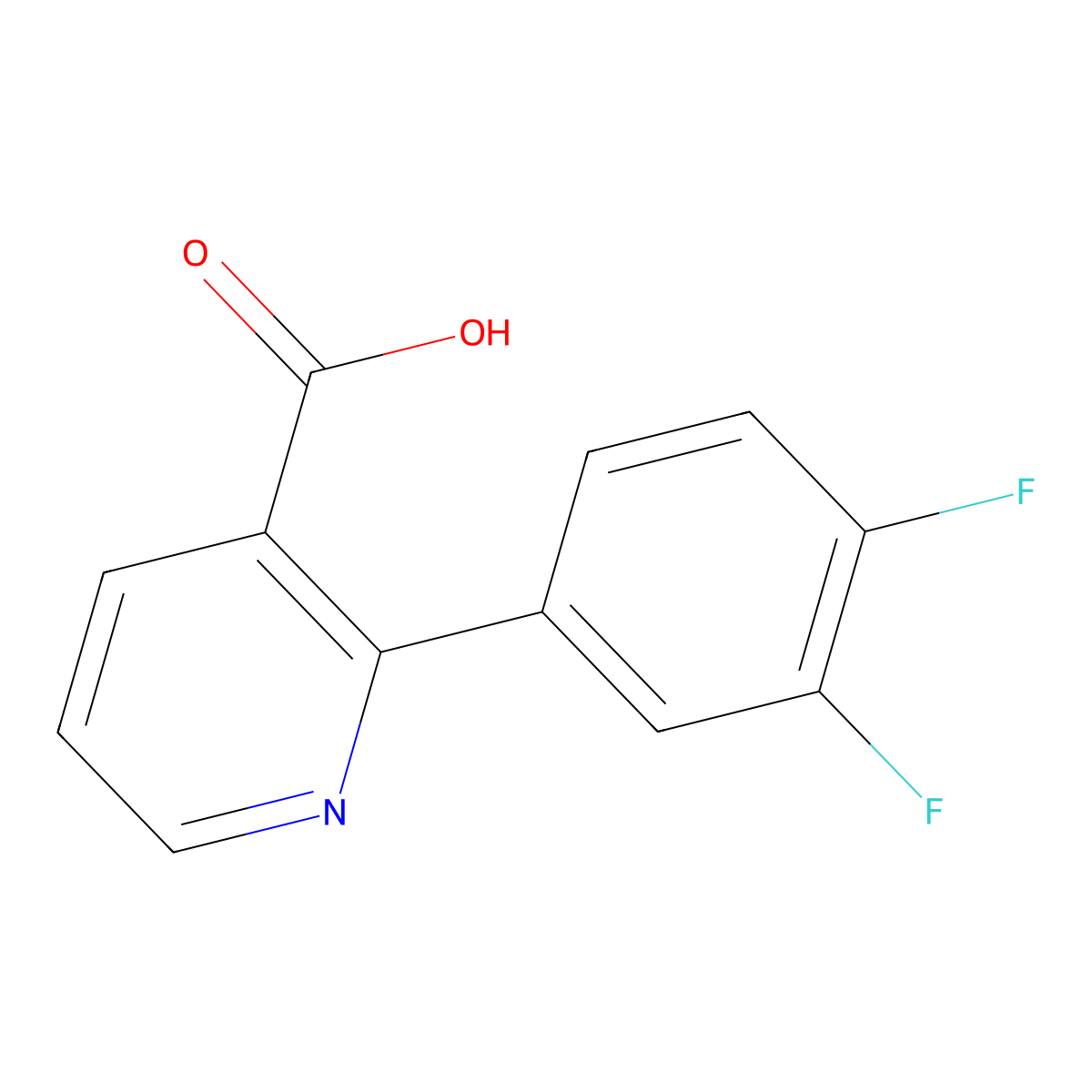 2-(3,4-Difluorophenyl)nicotinic acid molecular structure, CAS 1225511-07-8