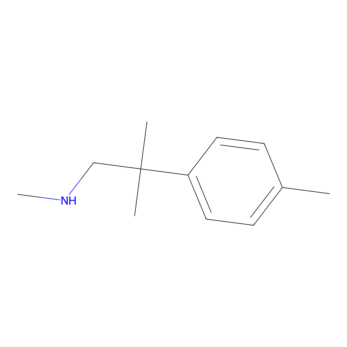 Methyl[2-methyl-2-(4-methylphenyl)propyl]amine molecular structure, CAS 1225515-12-7