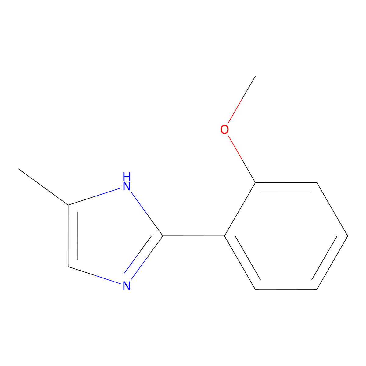 2-(2-methoxyphenyl)-5-methyl-1H-imidazole molecular structure, CAS 1225516-96-0