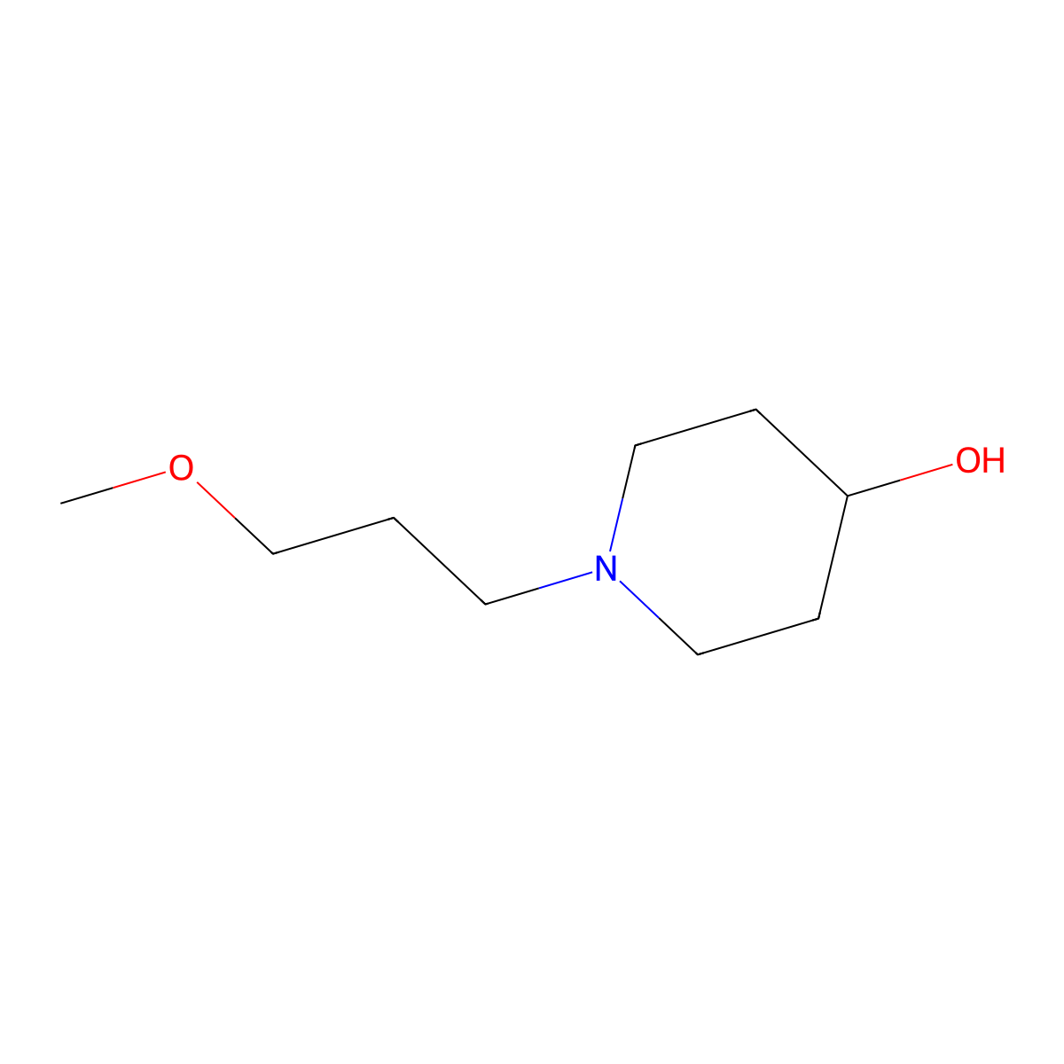 1-(3-Methoxypropyl)-4-Piperidinol molecular structure, CAS 1225518-03-5