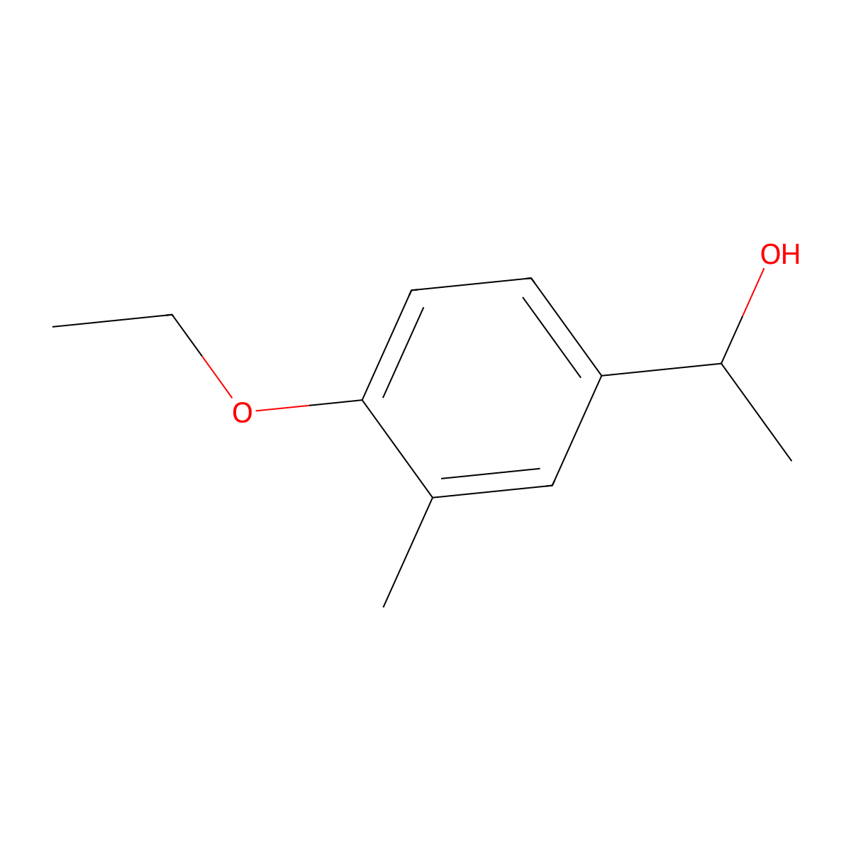 1-(4-Ethoxy-3-methylphenyl)ethanol molecular structure, CAS 1225519-39-0