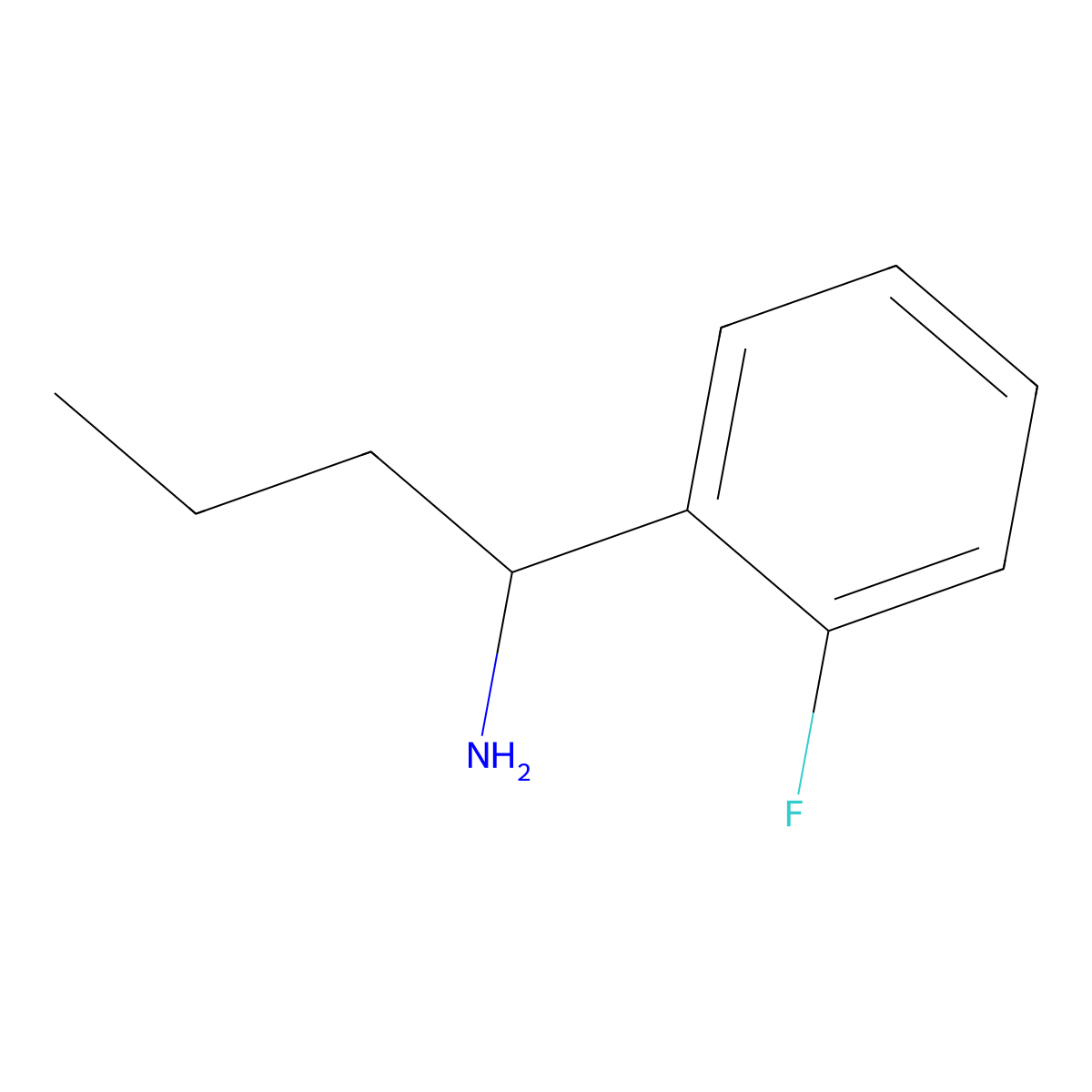1-(2-Fluorophenyl)butan-1-amine molecular structure, CAS 1225519-40-3