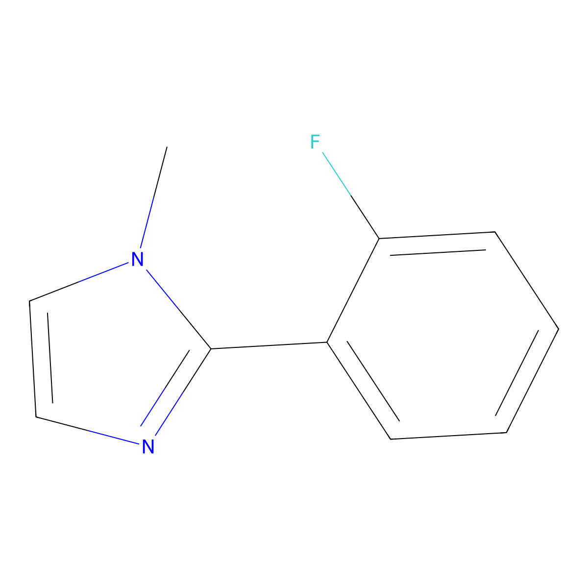 2-(2-Fluorophenyl)-1-methyl-1H-imidazole molecular structure, CAS 1225521-02-7