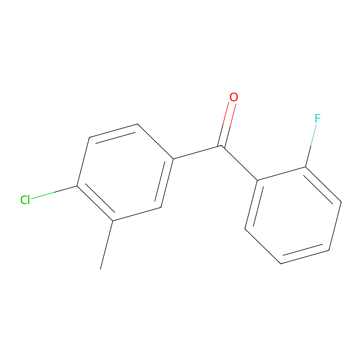 Methanone, (4-chloro-3-methylphenyl)(2-fluorophenyl)- molecular structure, CAS 1225521-23-2