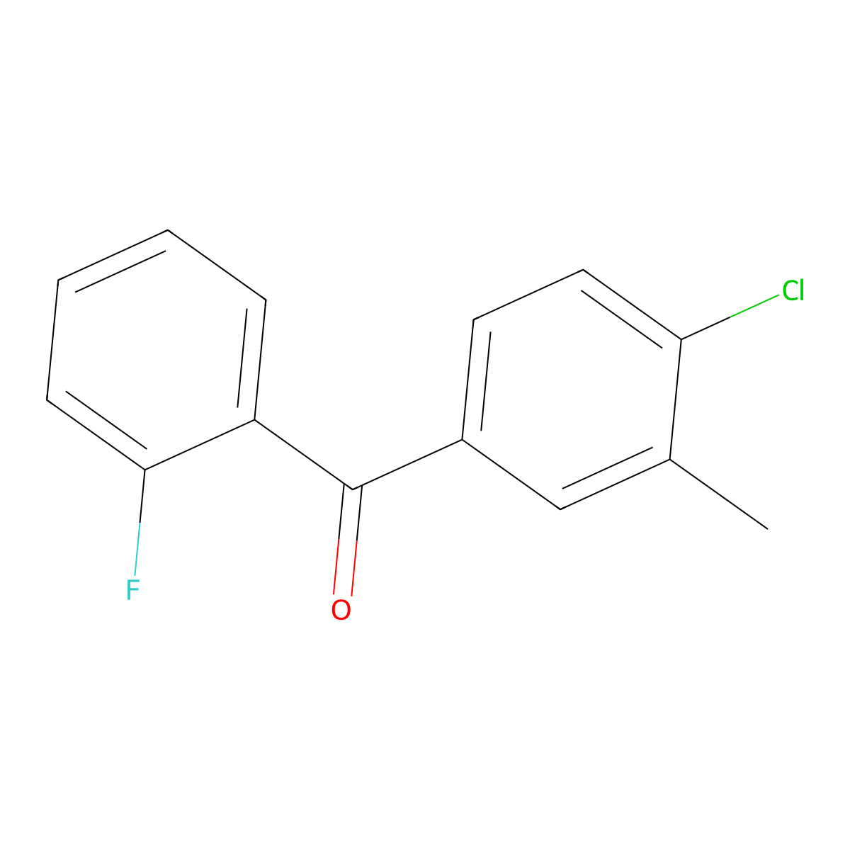 Methanone, (4-chloro-3-methylphenyl)(2-fluorophenyl)- molecular structure, CAS 1225521-23-2