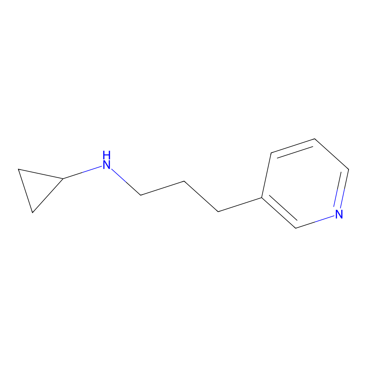 N-(3-pyridin-3-ylpropyl)cyclopropanamine molecular structure, CAS 1225521-25-4