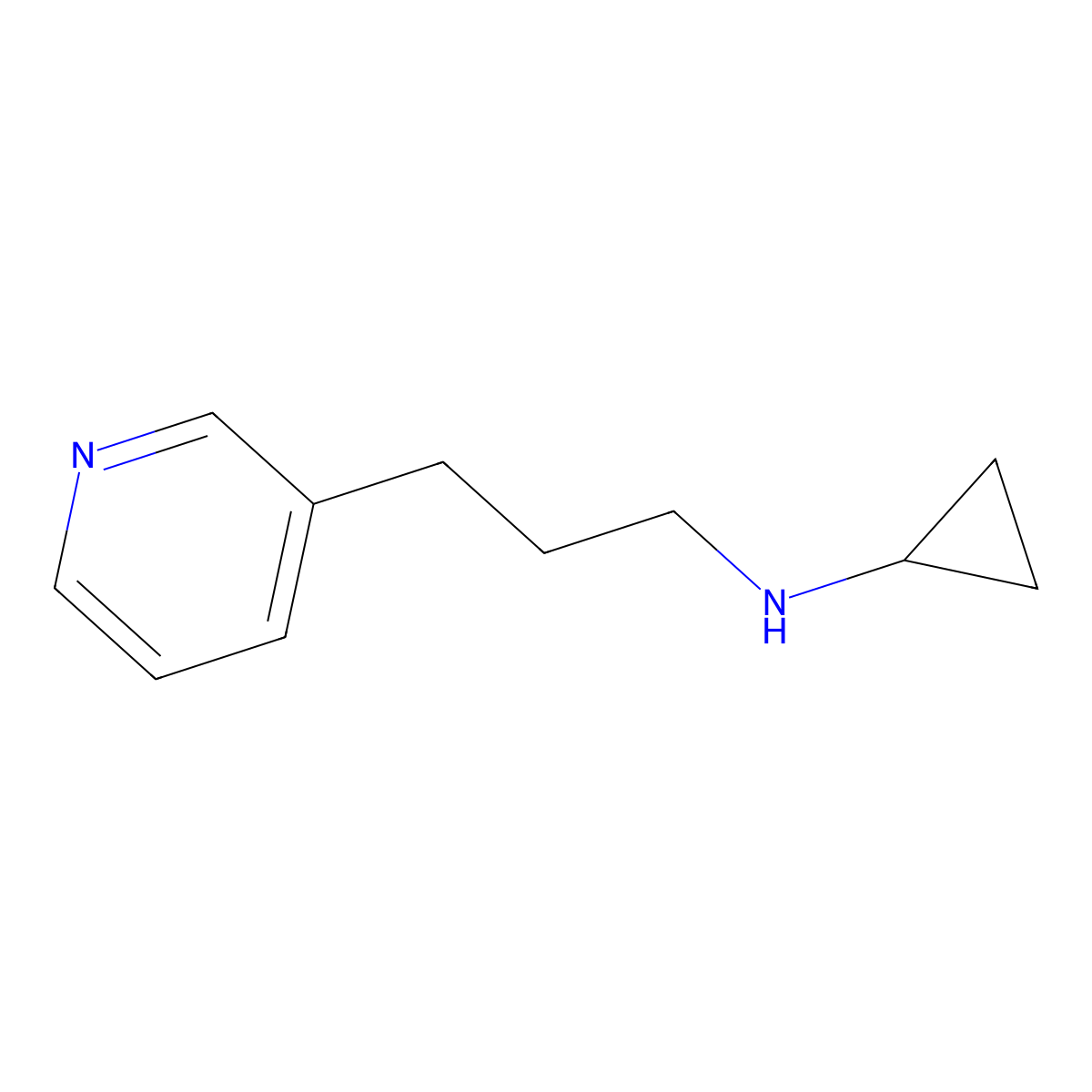 N-(3-pyridin-3-ylpropyl)cyclopropanamine molecular structure, CAS 1225521-25-4