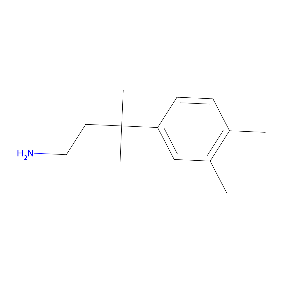 3-(3,4-Dimethylphenyl)-3-methylbutan-1-amine molecular structure, CAS 1225522-42-8