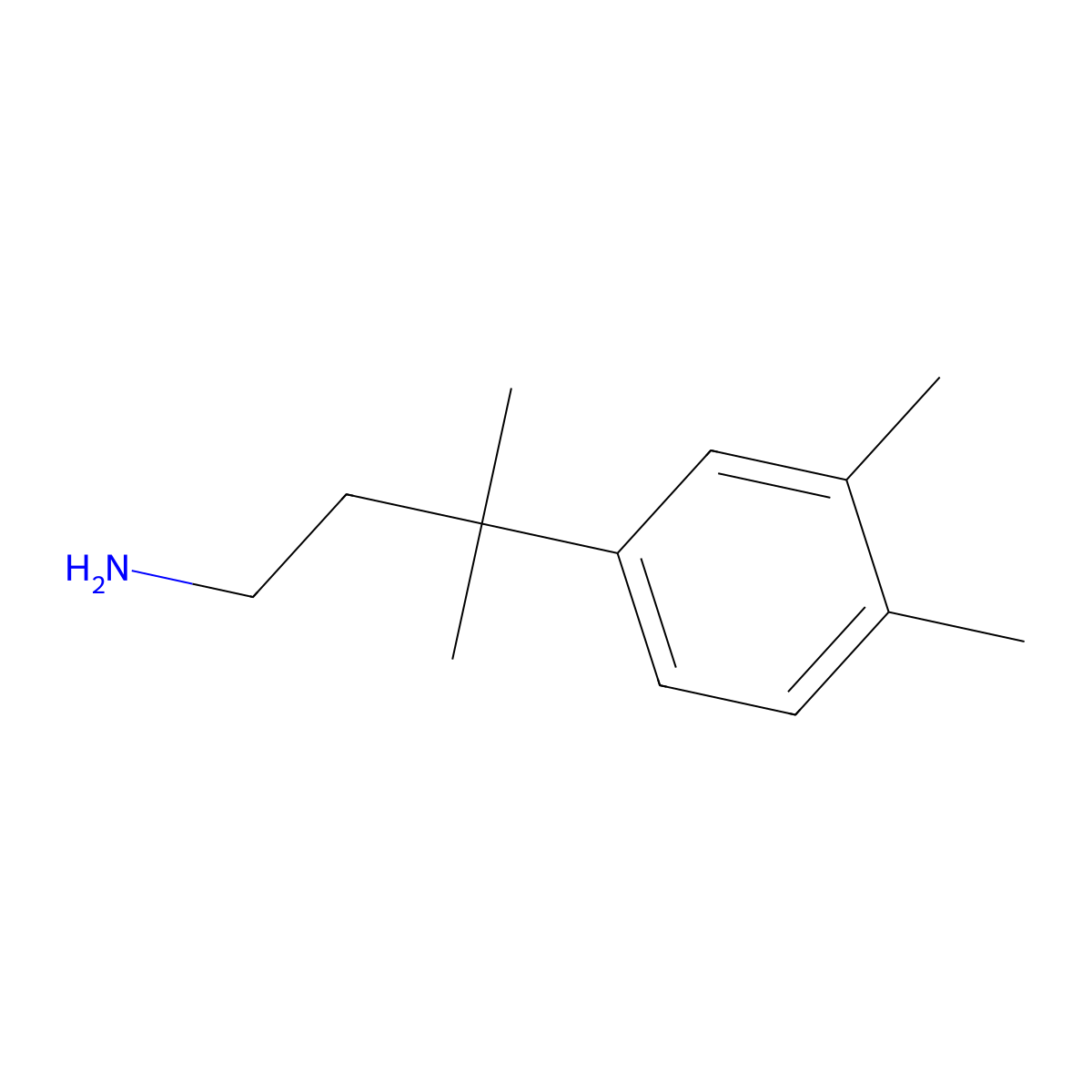 3-(3,4-Dimethylphenyl)-3-methylbutan-1-amine molecular structure, CAS 1225522-42-8