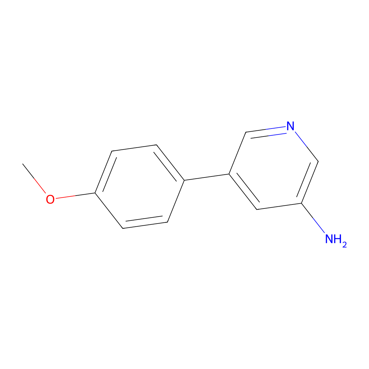 5-(4-Methoxyphenyl)pyridin-3-amine molecular structure, CAS 1225522-97-3