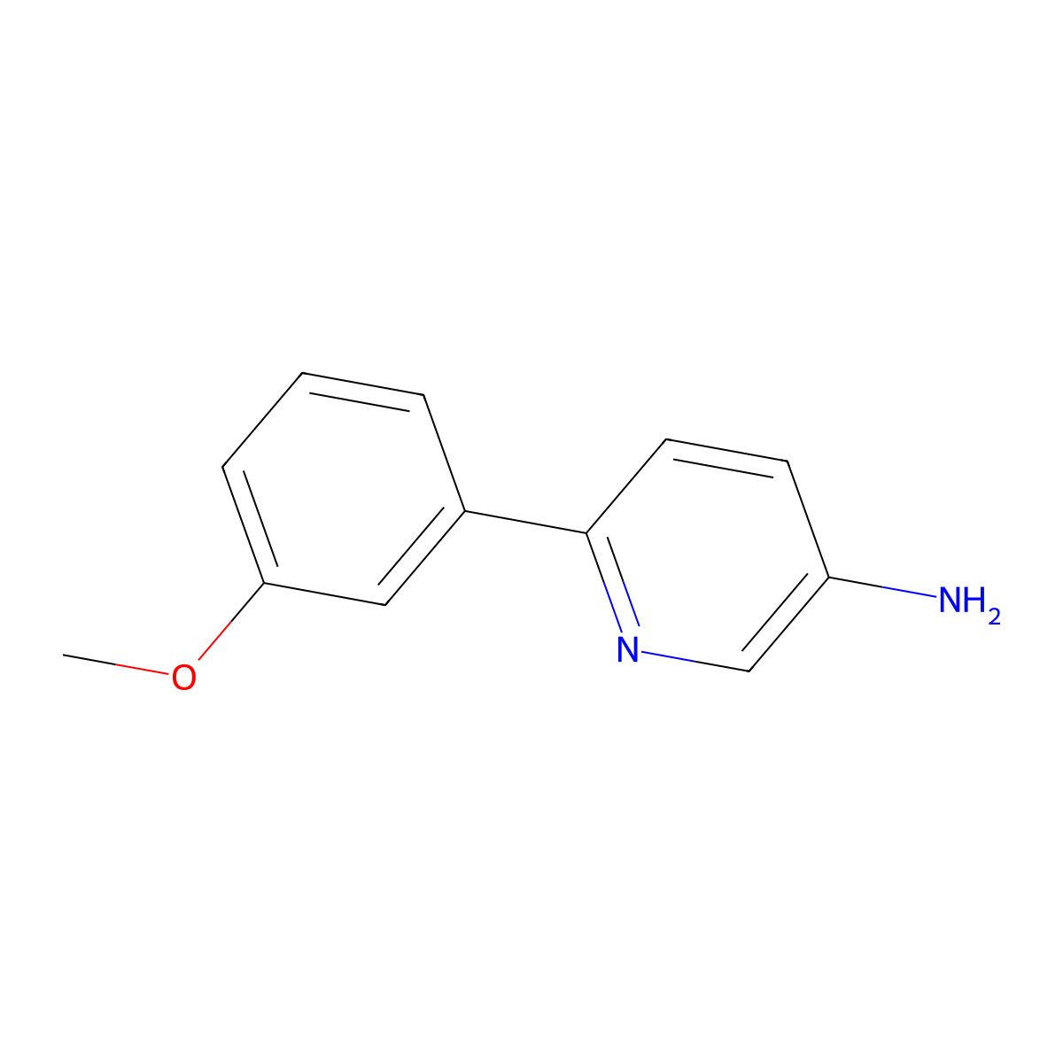 6-(3-Methoxyphenyl)pyridin-3-amine molecular structure, CAS 1225523-00-1