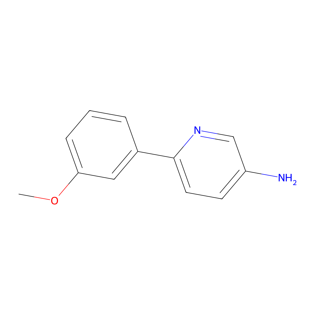 6-(3-Methoxyphenyl)pyridin-3-amine molecular structure, CAS 1225523-00-1