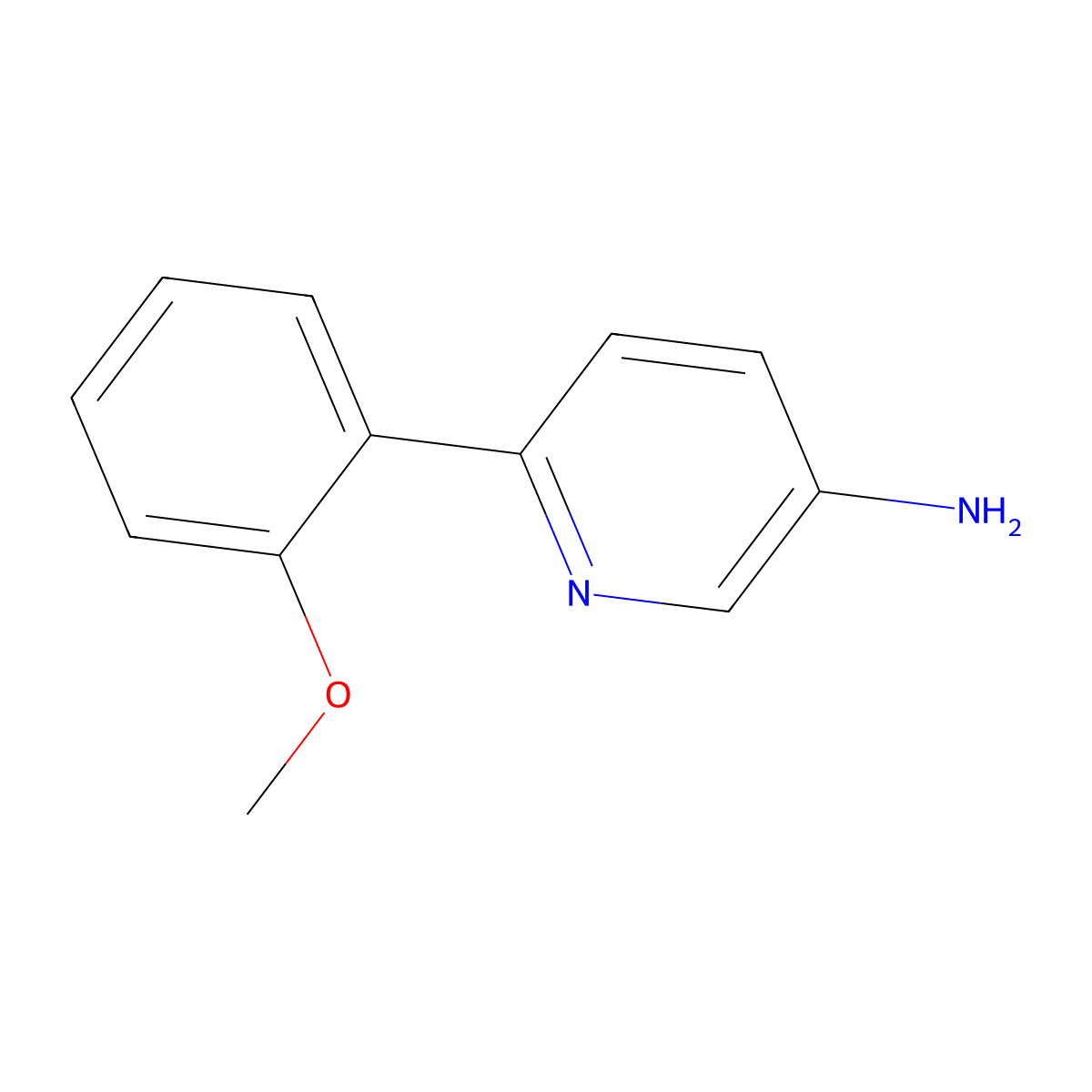 6-(2-Methoxyphenyl)-3-pyridinamine molecular structure, CAS 1225523-05-6