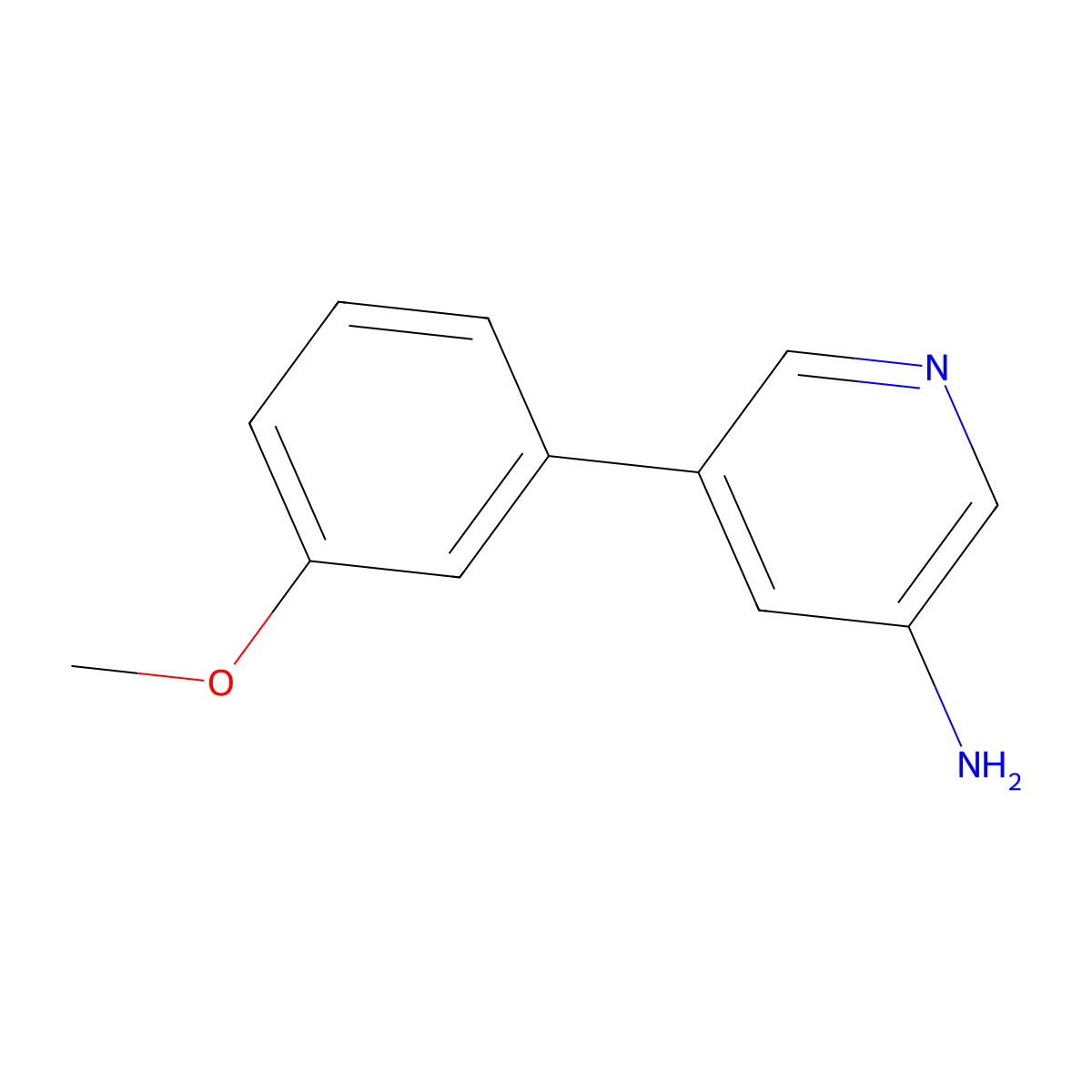 5-(3-Methoxyphenyl)pyridin-3-amine molecular structure, CAS 1225523-08-9