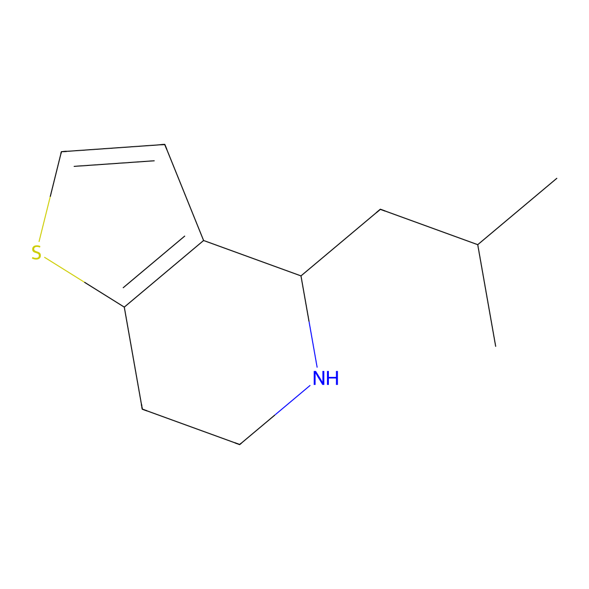 4-(2-Methylpropyl)-4H,5H,6H,7H-thieno[3,2-c]pyridine molecular structure, CAS 1225523-21-6