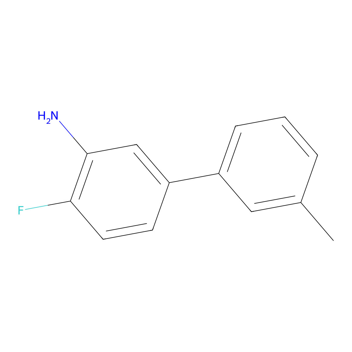 4-Fluoro-3'-methylbiphenyl-3-amine molecular structure, CAS 1225523-99-8
