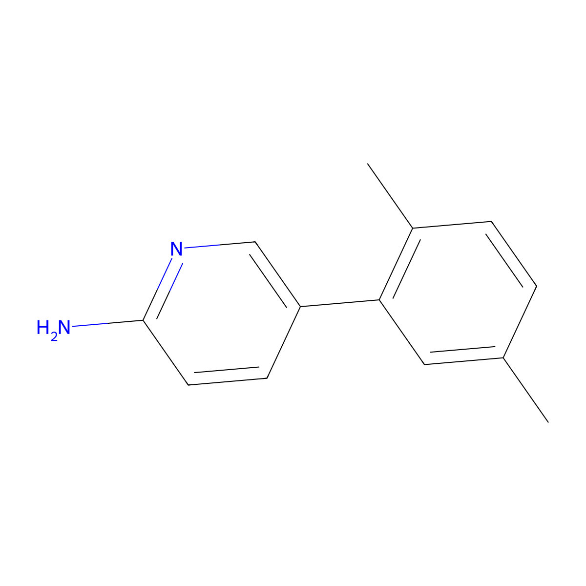 5-(2,5-Dimethylphenyl)pyridin-2-amine molecular structure, CAS 1225524-08-2