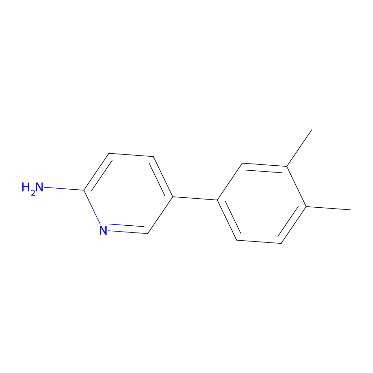 5-(3,4-Dimethylphenyl)pyridin-2-amine molecular structure, CAS 1225524-13-9