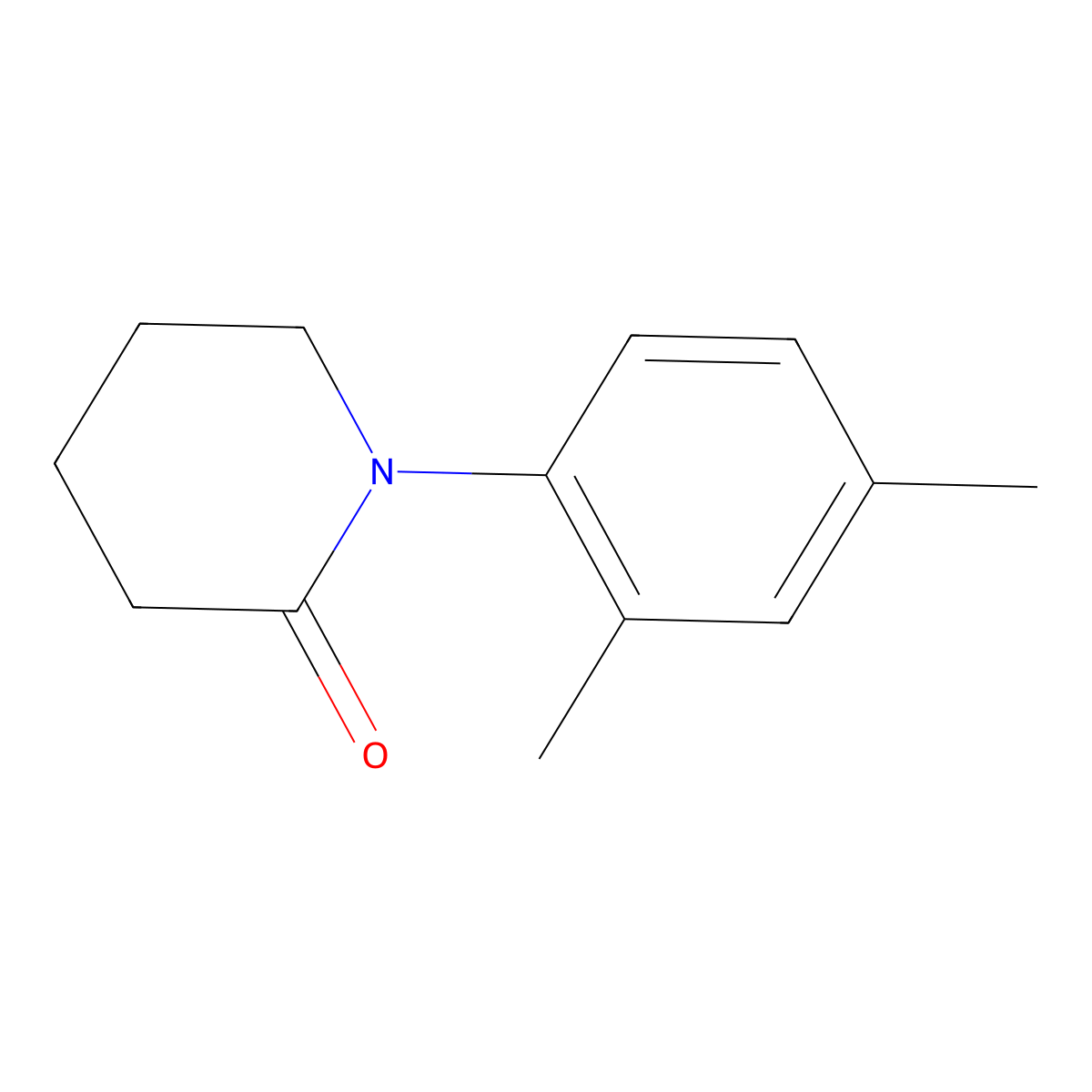 1-(2,4-Dimethylphenyl)piperidin-2-one molecular structure, CAS 1225524-91-3