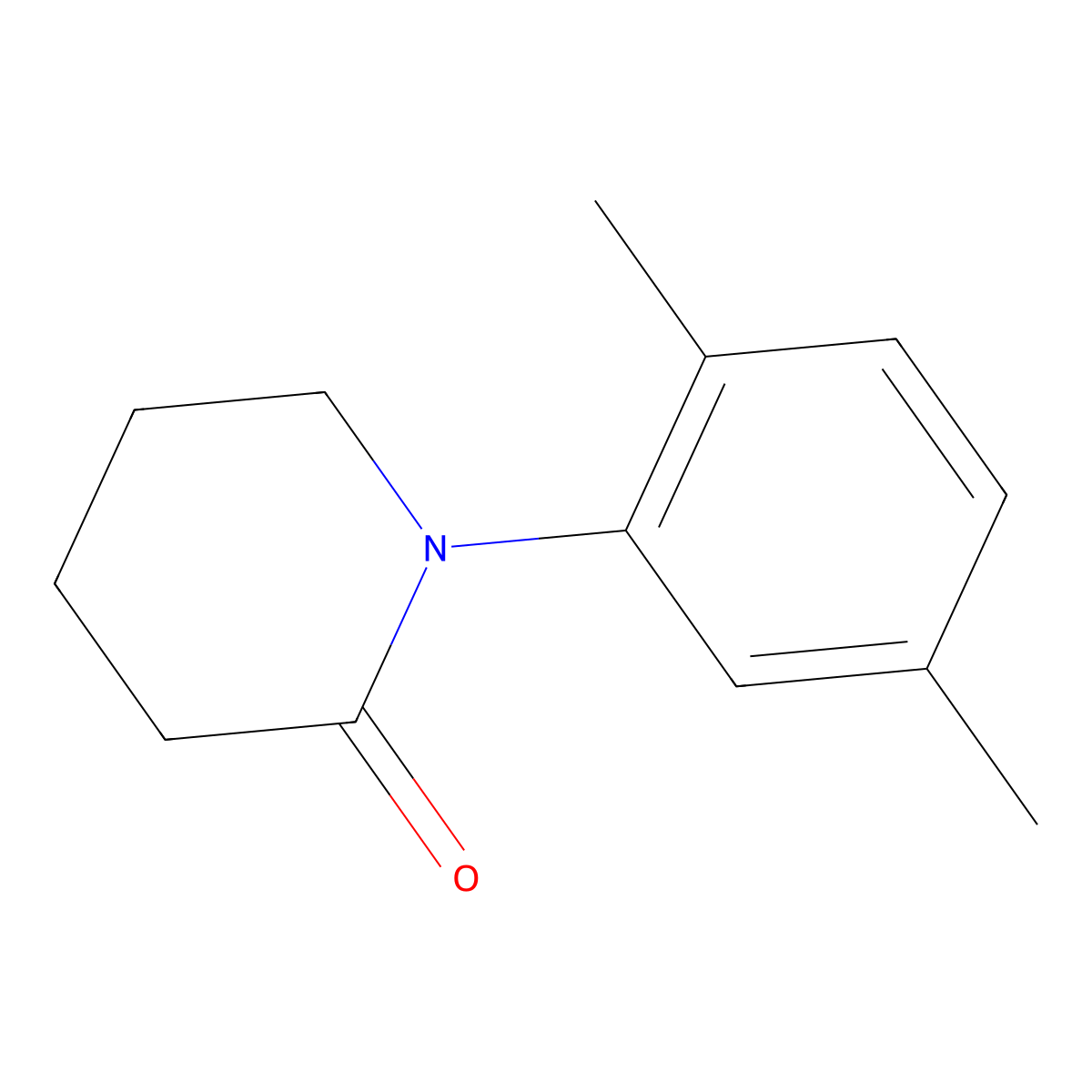 1-(2,5-Dimethylphenyl)piperidin-2-one molecular structure, CAS 1225524-95-7